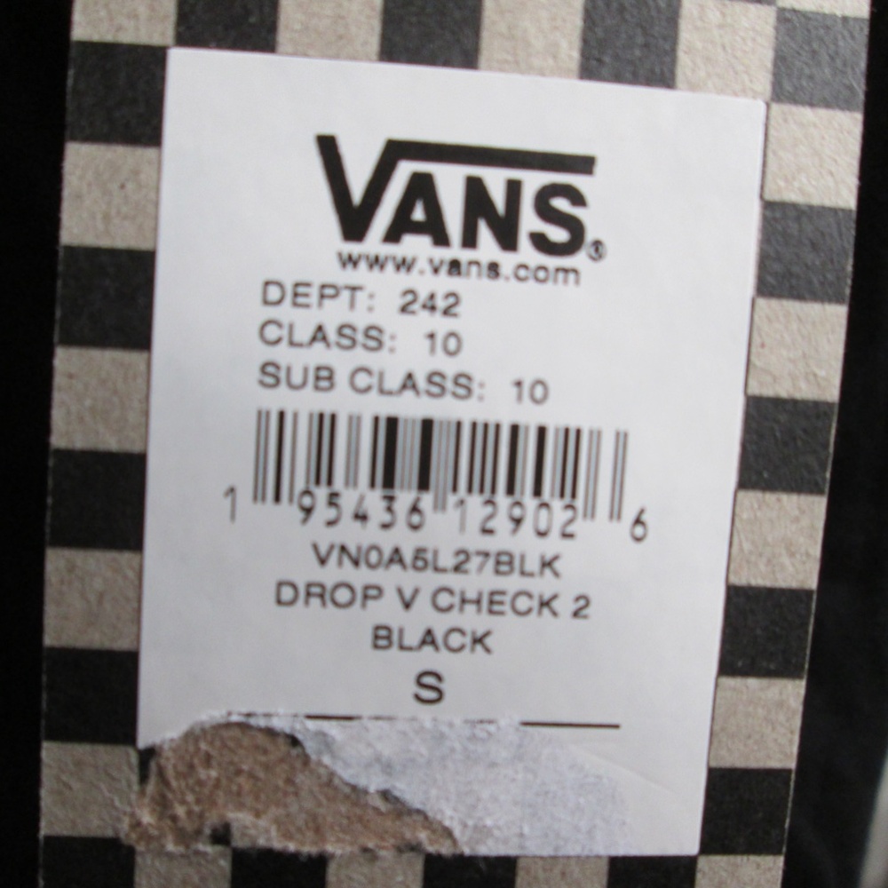 new VANS MEN;S BLACK sweatshirt with hoodie Sz S - Picture 5 of 9